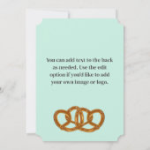 ブレッドノットプレッツェルモイ淡い色のンミント – 独自の文字 招待状 (裏面)