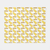 ブレッドバターバゲッフランスのトベーカリーローフグルメ フリースブランケット (正面(横))