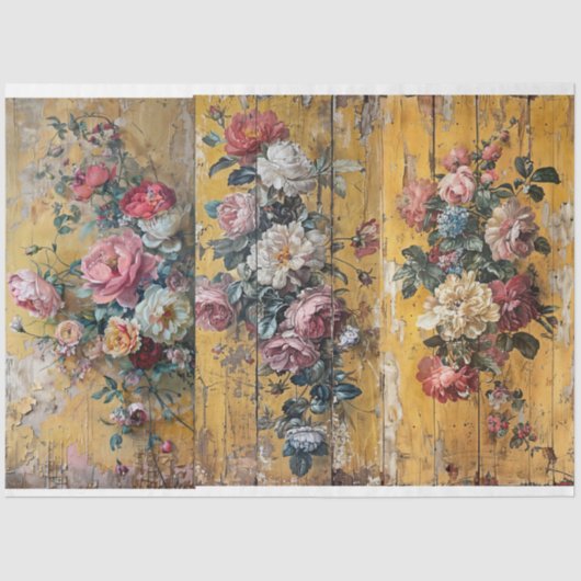 ブレッドボード用イエローフローラティッシュペーパー 薄葉紙 (正面)