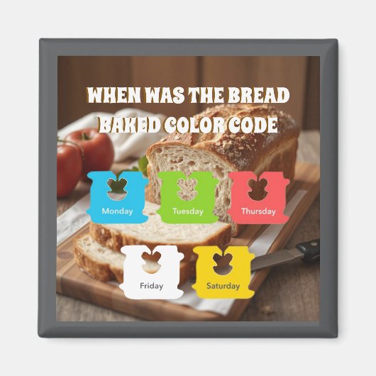 ブレッドメーカーのカラーコード磁石 マグネット (正面)