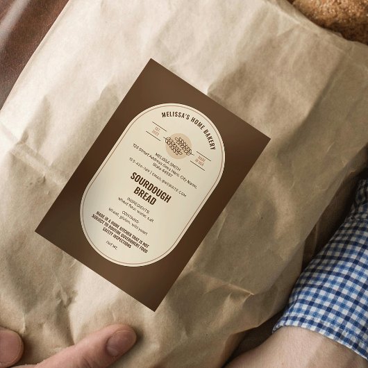 ブレッドローフミニマルコテージローソー生地ベーカリー フードラベル