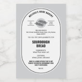 ブレッドローフミニマルコテージローソー生地ベーカリー フードラベル (シングルラベル)