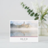 ブレッド湖の霧の朝 ポストカード (スタンド正面)