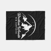 ブレトンウッズニューハンプシャースキーリゾートスキーリゾート フリースブランケット (正面(横))