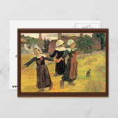 ブレトンガールズ踊りポンエイベンバイポールゴーギャン ポストカード (正面/裏面)