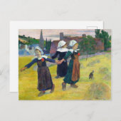 ブレトンガールズ踊りポンエイベンバイポールゴーギャン ポストカード (正面/裏面)