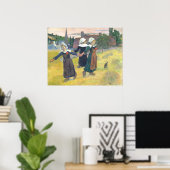 ブレトンガールズ踊りポールゴーギンファインアート ポスター (ホームオフィス)