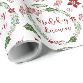 ブレトンメリークリスマスリースネデリーラウアン ラッピングペーパー (ロールコーナー)