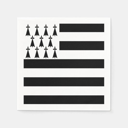 ブレトン国旗のカクテルナプキンス（標準） スタンダードカクテルナプキン (正面)