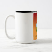 ブレトン岬ノバスコシア州カナダの地図 ツートーンマグカップ (左)