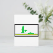 ブレトン岬（カナダ・ノバスコシア）国旗 ポストカード (スタンド正面)