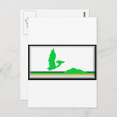 ブレトン岬（カナダ・ノバスコシア）国旗 ポストカード (正面/裏面)