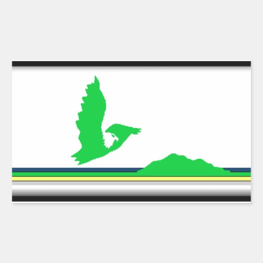 ブレトン岬（カナダ・ノバスコシア）国旗 長方形シール (正面)