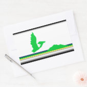 ブレトン岬（カナダ・ノバスコシア）国旗 長方形シール (封筒)