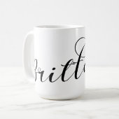 ブレトン州ハートのブリタニー国旗 コーヒーマグカップ (正面左)