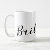 ブレトン州ハートのブリタニー国旗 コーヒーマグカップ (左)