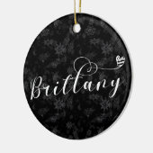 ブレトン州ハートのブリタニー国旗 セラミックオーナメント (左)