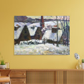 ブレトン村（雪）, 1894 キャンバスプリント (インサイチュ (リビング))