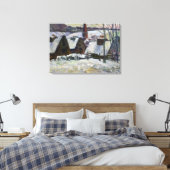 ブレトン村（雪）, 1894 キャンバスプリント (インサイチュ (寝室))