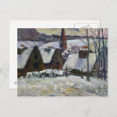 ブレトン村（雪）, 1894 ポストカード (正面/裏面)