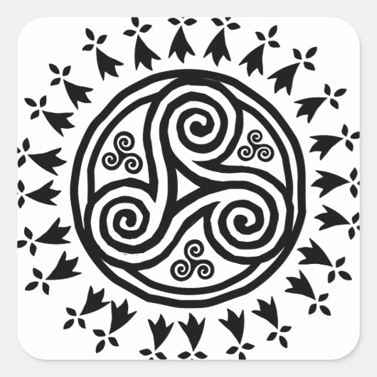 ブレトン・トリスケルと鉱山 スクエアシール (正面)