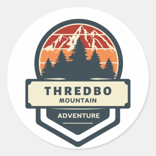 ブレトーン山のピーク登山とハイキング ラウンドシール (正面)