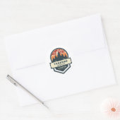ブレトーン山のピーク登山とハイキング ラウンドシール (封筒)
