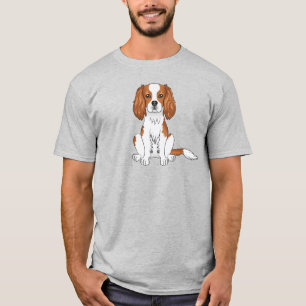 ブレナム キャバリア キング チャールズ スパニエル 犬 座りポーズ Tシャツ
