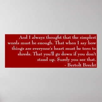 ブレヒト詩 ポスター