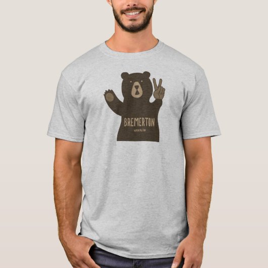 ブレマートンワシントン平和の熊 Tシャツ (正面)