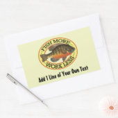 ブレム魚釣り 長方形シール (封筒)