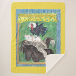 ブレメンタウンミュージシャン-水彩 シェルパブランケット