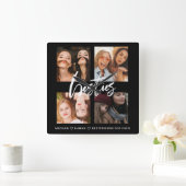 ブレモダンスティズ黒写真最高のの友人 スクエア壁時計 (ホーム)