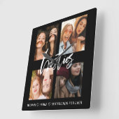 ブレモダンスティズ黒写真最高のの友人 スクエア壁時計 (傾斜)