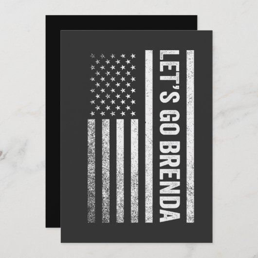 ブレンダさん、 アメリカの国旗と選挙について話そう 招待状 (正面/裏面)