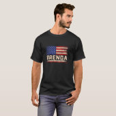 ブレンダファーストネームShirt Brenda Name American Flag Tシャツ (正面フル)