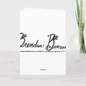 ブレンダンBensonの挨拶状 カード (裏面)