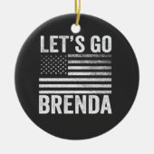 ブレンダ・アメリカ国旗の選挙へ セラミックオーナメント (正面)