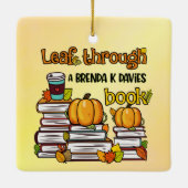 ブレンダKダビズの本を通して葉を出す セラミックオーナメント (裏面)