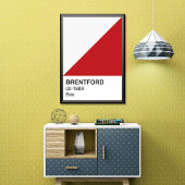 ブレントフォード赤と白ビー – 全幅 ポスター