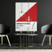 ブレントフォード赤と白ビー – 全幅 ポスター