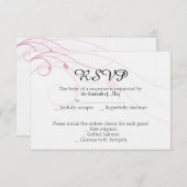 ブレンドされたフ結婚ァミリの応答カード 出欠カード (正面/裏面)