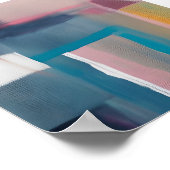 ブレンドされた抽象芸術の正方形 ポスター (角)