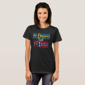 ブレンドと国籍誇りを持った半スウェーデン語ハーフNo Tシャツ (正面フル)