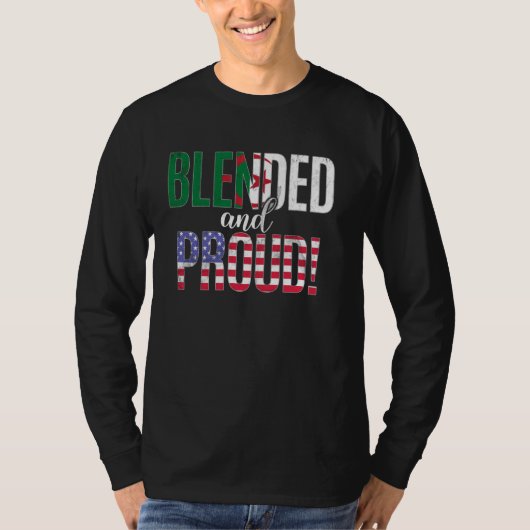 ブレンドと国籍誇りを持った半チュニジア半A Tシャツ (正面)
