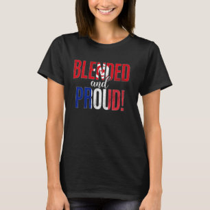 ブレンドと国籍誇りを持った半チュニジア半F Tシャツ