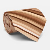 ブレンドストライプ、ブラウン、タン、クリーム ネクタイ (ロール)