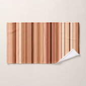 ブレンドストライプ、ブラウン、タン、クリーム バスタオルセット (ハンドタオル)