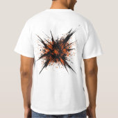 ブレンドパステルカラー洗浄アート Tシャツ (裏面)