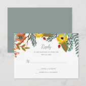 ブレンドファミリーガーデンフローラウェディングRSVP 出欠カード (正面/裏面)